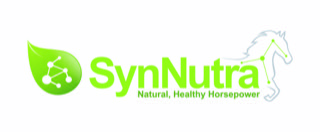 SynNutra Equine Logo with tagline and horse image